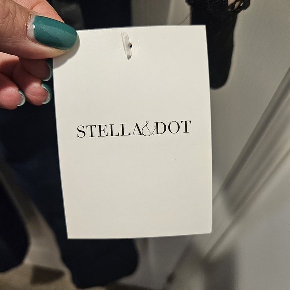 NWT Stella & Dot Black Lace Nude Illusion jacket. Size 1X. - Picture 6 of 7